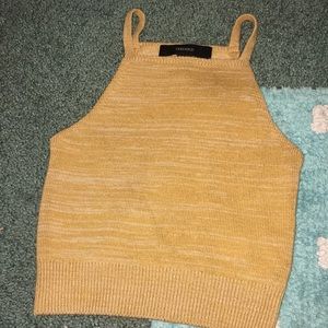 Yellow Halter Crop Top